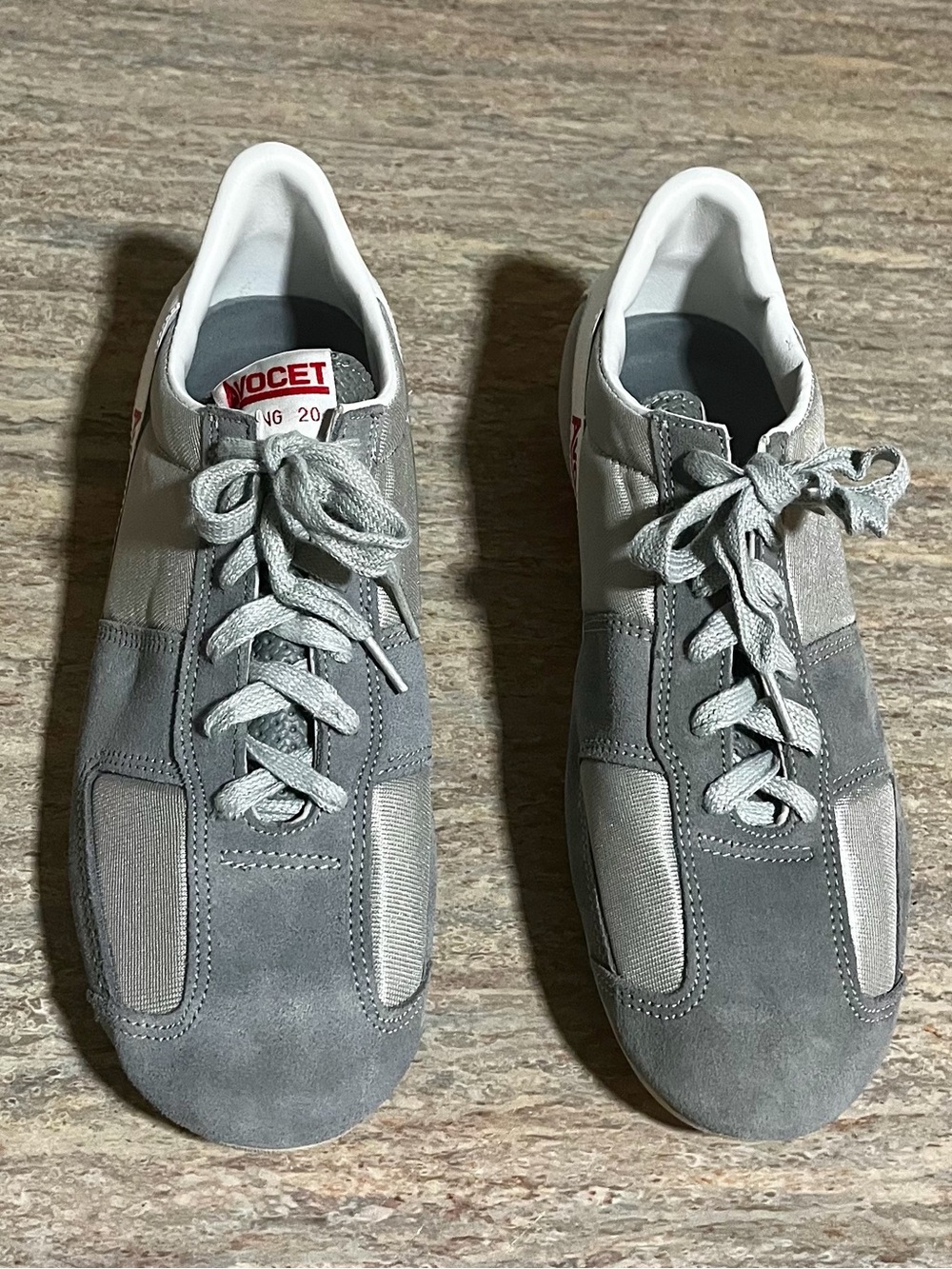 Avocet Cycling Mod 20 Gray Men's Suede & Leather Sneakers -
